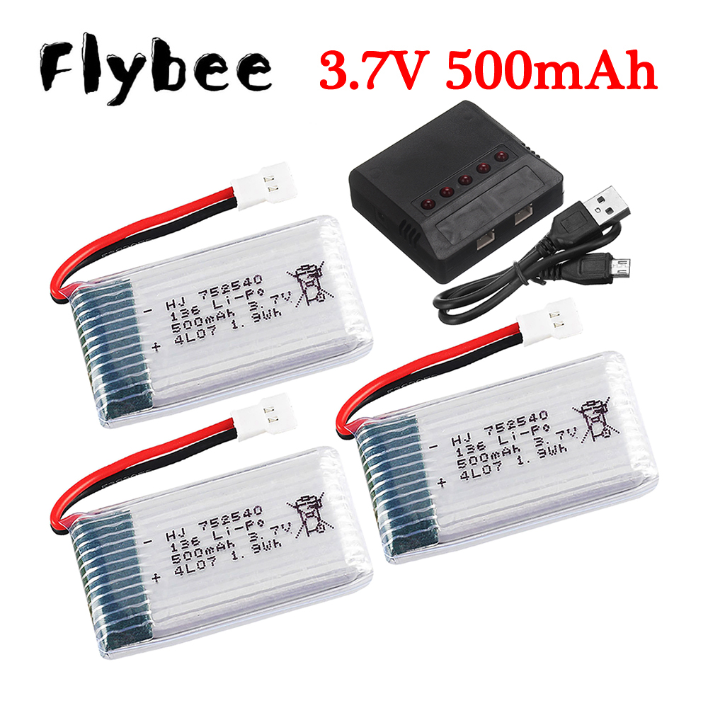 3.7V 500mAh 752540 Lipo Batter – Drone Charger recenzja i cena
