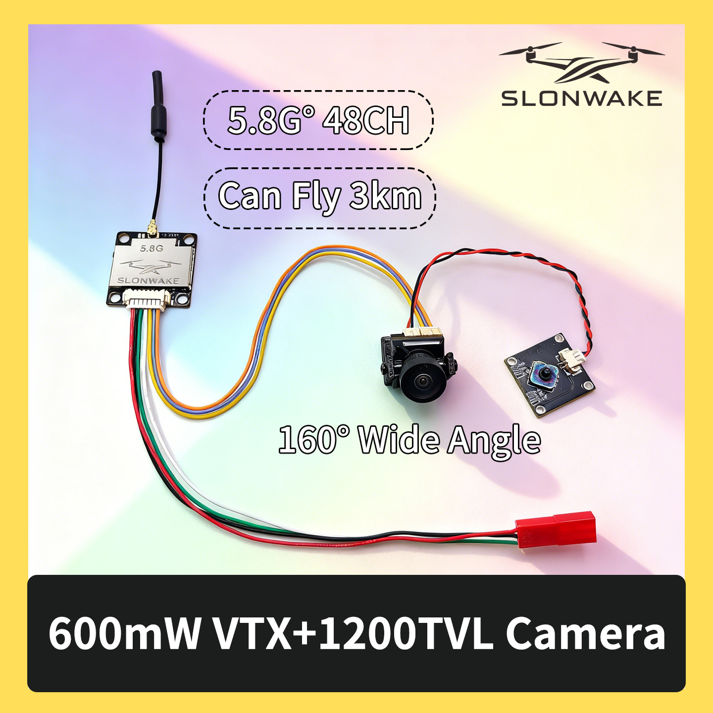SLONWAKE 5.8G 600mW 7-24V FPV  – Drone Frame recenzja i cena