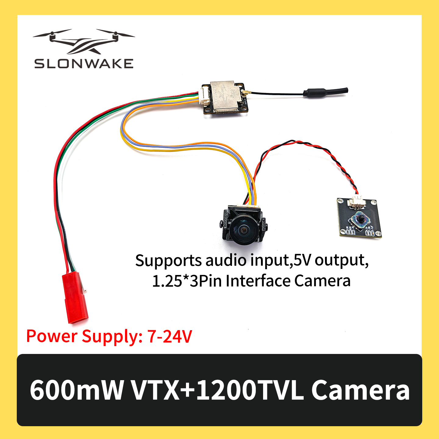 SLONWAKE 5.8G 600mW 7-24V FPV  – Drone Frame recenzja i cena