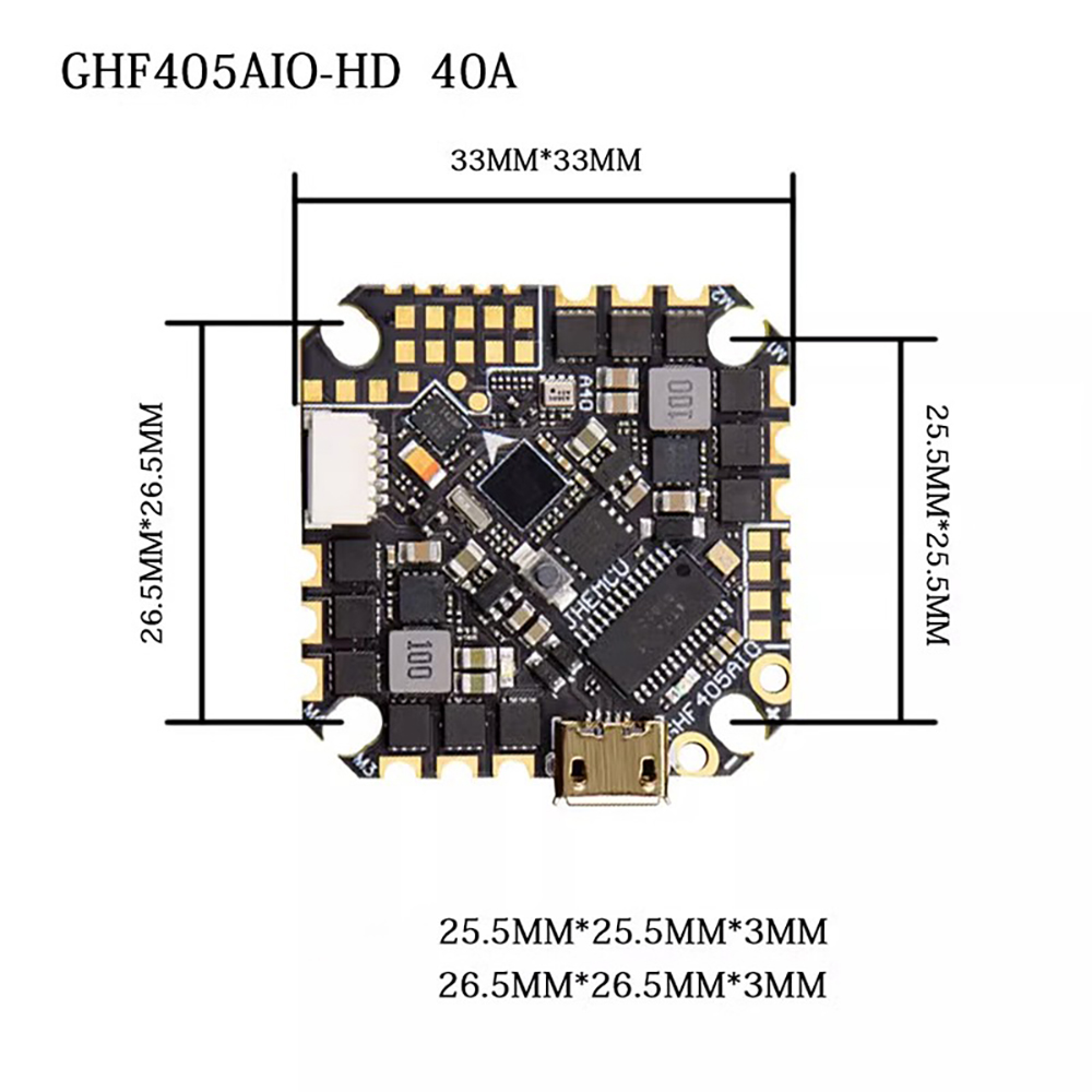 JHEMCU GHF405AIO-HD 40A AIO Fl – Drone Esc recenzja i cena