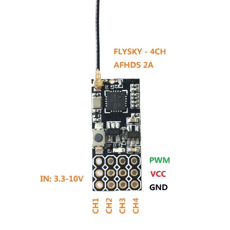 Flysky FS2A Mini Receiver 4CH  – Drone Battery recenzja i cena