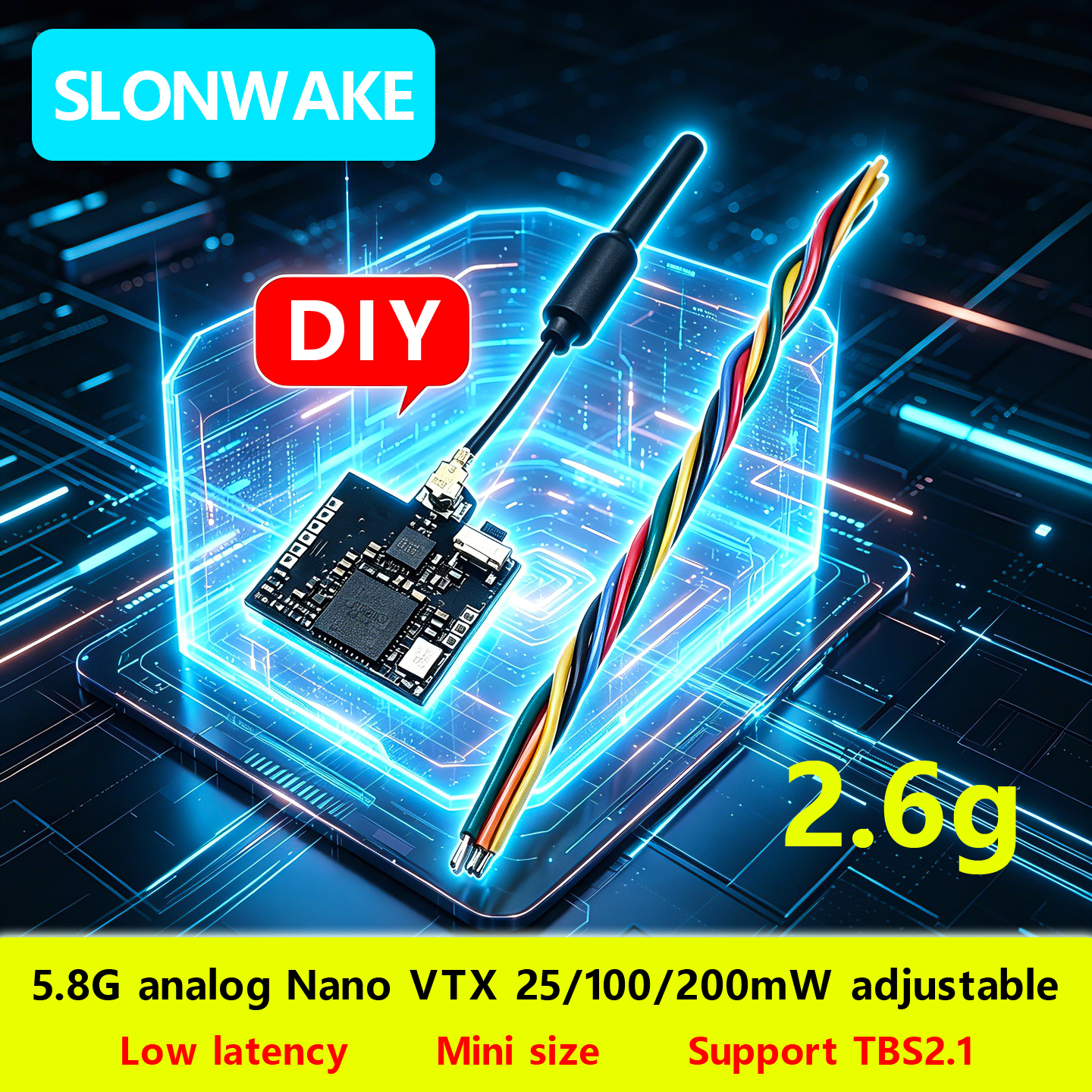 SLONWAKE Nano 5.8G 48CH 200mW  – Drone Frame recenzja i cena