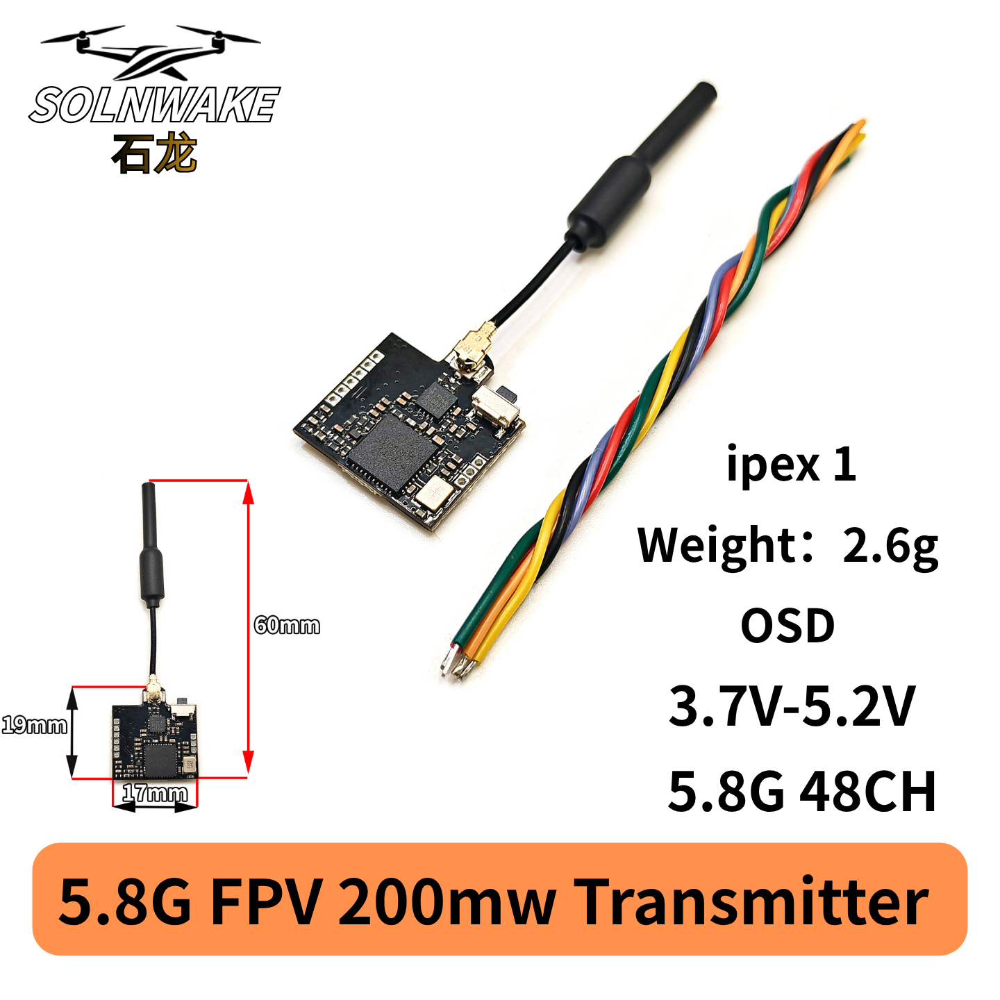 SLONWAKE Nano 5.8G 48CH 200mW  – Drone Frame recenzja i cena