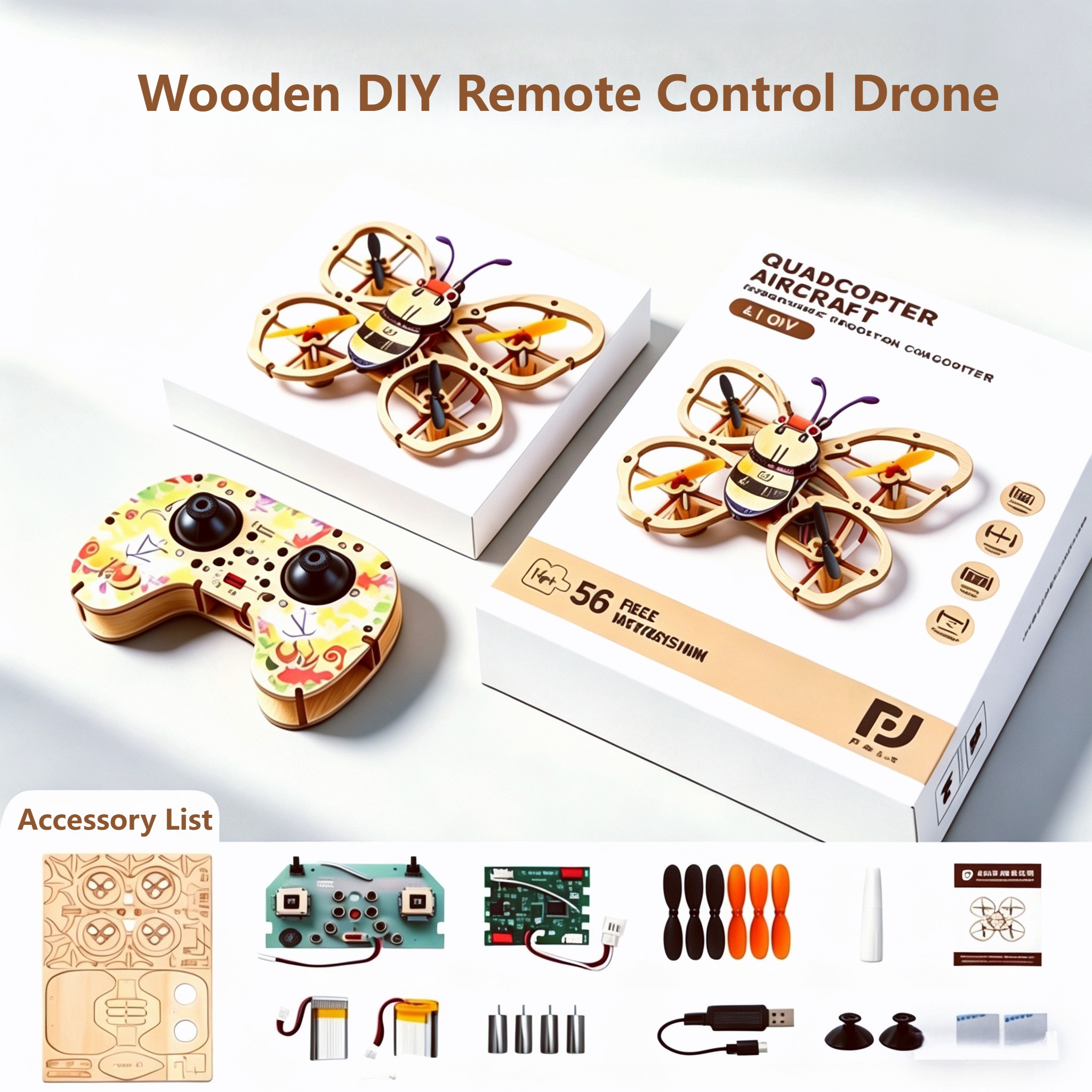 2026 New Wooden DIY Assembled  – Drone Battery recenzja i cena