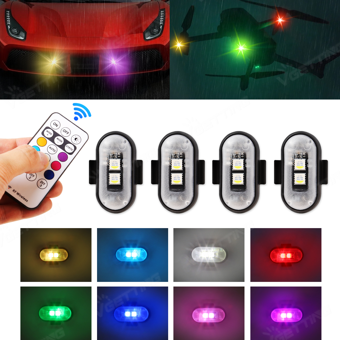 4Pcs Mini Drone Strobe Light 8 – Drone Led Light recenzja i cena