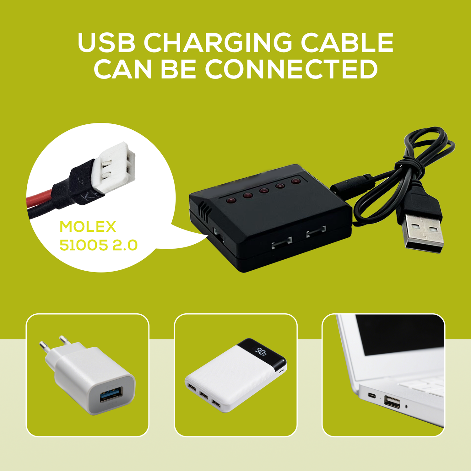 5Pcs 3.7V 500mAh LiPo Batterie – Drone Charger recenzja i cena